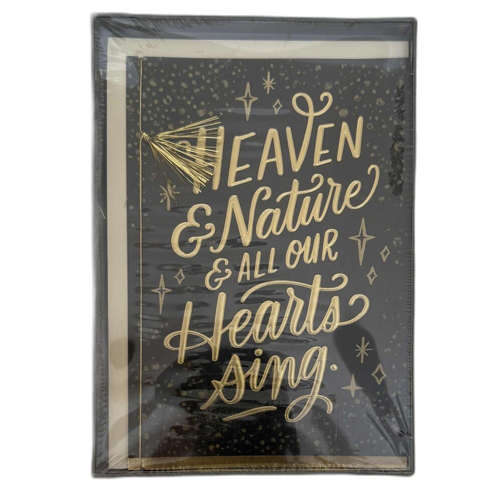 Hallmark Religious Christmas Cards Heaven and Nature Sing New Blue Gold